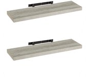 Estante de pared flotante de madera MDF gris de 80 cm Lola Home
