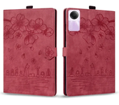 Tablet for Xiaomi Redmi Pad SE Case Cute Cat Flower Embossed Magnetic Shell Silicone Back for Xiaomi Redmi Pad SE 11 inch Cover