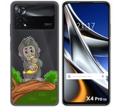 Funda Silicona Transparente para Xiaomi POCO X4 Pro 5G diseño Mono Dibujos