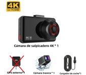 4K Front and Rear Camera Car Dvr WIFI Dash Cam for Cars GPS Camera for Vehicle Video Recorder Rear View Camera Night vision