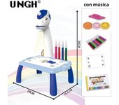 UNGH Children led projector drawing table toy painting set table educational board learning tools painting toys for children