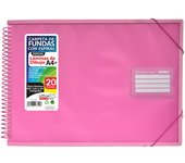 Office Box Carpeta Horizontal A4+ Fundas Ultra Cristal Espiral 360 Bordes Reforzados