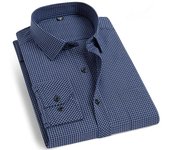 Business Dress Shirt Men's Long-sleeve Autumn Spring Fashion Solid Casual Formal White Work Office Simple Basic Brand Man Clothe