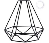 Pantalla de techo, pantallas de lámpara de metal, pantalla de alambre negra, para cocina, comedor, dormitorio, pasillo