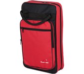 funda baquetas bateria 8 compartimentos acolchado 10 mm med:46x28x8 cm. (negro y rojo)
