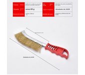 Multi-function Tool Wire Brush Copper Plated (Stainless Steel Brush, 1PCS) Long Handle Kitchen Grill Special Plate Rust Removal