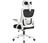 LUTODY - Silla de oficina escritorio, Gaming, Respaldo acolchado transpirable, Asiento ergonómico de látex, Palanca para subir bajar de asiento, Función inclinación reposaespalda, Rueda giratoria 360º, Pata PP, Fácil de montar, Para despacho trabajo
