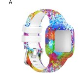 Venta de Reloj Patrón impresión silicona suave pulsera Correa compatible Garmin fit JR3/Vivofit Jr.3
