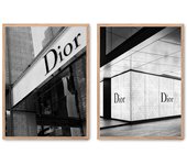 Set de 2 cuadros calidad premium con marco de madera - 30x40 cm o 50x70 cm - POSTER LAB
