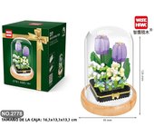Creative Building Block Potted Bouquet Home Decoration Eternal Flower Rose Peony Sunflower Simulation Plant DIY Model Kids Toys
