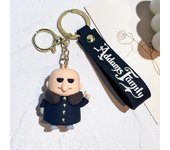 Horror Wednesday Addams Silicone Keychain Toy Thing Hand Home Decor Keychain Doll Schoolbag Pendant Halloween Toy Costume Props