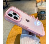 Luxury Transparent Stand Holder Phone Case For iPhone 11 12 13 14 15 Pro Max X Xs Max  Shockproof Bumper Back Cover