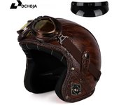DOT Approved Vintage Motorcycle Helmet 3/4 Open Helmet Scooter Capacetes Motorcycle Equipment