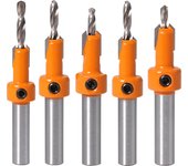 Vástago de 8 mm HSS Cortador de madera Fresa Juego de tornillos Extractor Demolición Cortador de madera Aleación dura