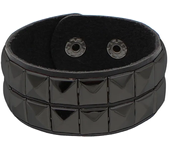 New Skull 2024 Punk Gothic Rock Chains Metal Stud Spikes Rivet Pu Leather Wristband Bangle Wide Cuff Bracelet Women Men Jewelry