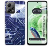 Funda Silicona para Xiaomi Redmi Note 12 5G diseño Circuito Dibujos