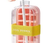 Bandeja para vasos de hielo My Crush 2025, vaso refrescante de verano con pajita, vaso para cubitos de hielo, botella para cubitos de hielo, vaso para botella de hielo (2 colores, 500 ml)
