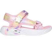 Sandalias Skechers Unicorn Dreams para niñas en color rosa
