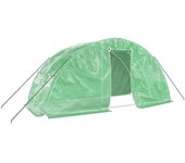 vidaXL Invernadero con estructura de acero 10 m² 5x2x2,3 m Color Blanco,  Verde, y mas