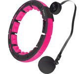 HHM16 Aro Hula negro/rosa con imanes y pesas + contador HMS