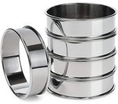 Anillos redondos de doble rollo para tartas y muffins, herramientas para hornear para el hogar y restaurante, 5 unidades