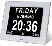 Reloj de demencia Reloj de Alzheimer Reloj de calendario digital grande para personas mayores, reloj con F-GT de día y fecha (7 pulgadas) g2062477