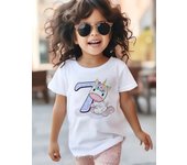 Unicorn Birthday Shirt 1-9 Birthday T-Shirt Wild Tee Girls Party T Shirt Unicorn Theme Clothes Kids Gifts Fashion Tops Tshirt