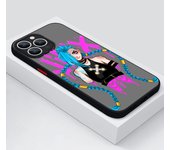 Anime Jinx For Apple iPhone 15 14 13 12 11 mini Pro Max 8 7 6S 6 XR X XS Plus Frosted Translucent Phone Case