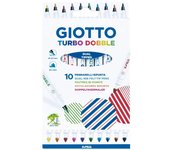 ROTULADOR DOBLE PUNTA GIOTTO - PAQUETE DE 10 UNIDADES - DOBLE PUNTA: FINA Y GRUESA
