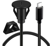 Small USB C 3.0 Male To Type-C Female Flush Mount Panel Mount Extension Data Cable for Car Truck Boat Motorcycle Dashboard
