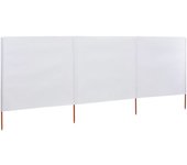 vidaXL Paravientos de playa de 3 paneles tela 400x160 cm Color Blanco arena, Verde, Antracita