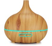 Humidificador Ultrasónico de Aromaterapia con Luz LED de Color para Estudio de Yoga, Hogar, Oficina, Bebé - Amarillo