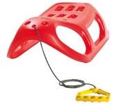 Prosperplast Trineo Alto Little Seal con Deslizadores de Acero y Cuerda - Rojo