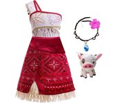 New Movie Moana Girl Dress Halloween Party Costume Princess Fancy Clothes Children Vaiana Outfit Dress