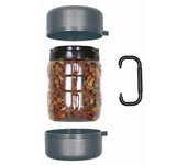 Suinga Comedero - Bebedero de Viaje para Perros y Gatos 1,5 Litros, Gris - Set de Viaje Completo