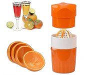 Exprimidor de cítricos, exprimidor de naranjas, exprimidor manual, exprimidor de naranjas con colador y recipiente, para limón, naranja, lima y cítricos.