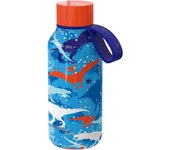 Botella térmica Quokka Kids, Solid Dinosaur 330ml, mantiene frío y calor, para todo tipo de bebidas, niños infantil, acero inoxidable