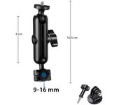 Bicycle Riding Clip Fixed Bracket Bike Handlebar Mount Holder Adapter Clamp Base w 1/4 for Gopro Action Osmo Insta 360 X4 X3
