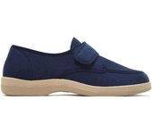 Doctor Cutillas 21300 Zapatilla de estar por casa, beig de lona con cierre adhesivo,suela de goma,tela para caballero