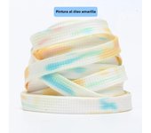 New Flats Sneakers Laces Fashion AF1/AJ Sports Shoelace 100/120/140/160/180CM 0.8CM Width Tie-dye Shoelaces Shoes Accessories