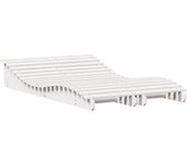 vidaXL Tumbonas madera maciza de pino 2 uds 205x60x31,5 cm Pino natural, Blanco, Marrón cera Sillas de Exterior Ideal para jardín, playa, piscina, terraza Tumbona Piscina Tumbonas Playa Tumbonas Jardín Exterior