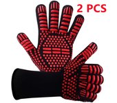 Guantes de barbacoa 1472 ℃ Guantes de Asar resistentes al calor Guantes de Horno antideslizantes de silicona Guantes de cocina Para barbacoa Asar A LA Parrilla Cocinar para hornear