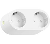 1 Piece Smart Plug, Bypass Dual Control Timer Switch Smart Plug WiFi Socket with Voice Command - 13 * 6.5 * 5.2cm