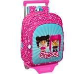 Safta - Mochila 705 Pinypon con Carro Incluido Diseño Exclusivo - Mochila + Carro 705 Pinypon Diseño Ergonómico