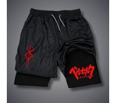 2 in 1 Compression Shorts for Men Gym Workout Running Shorts with Phone Pockets Athletic Quick Dry Activewear