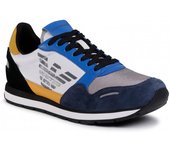 Emporio Armani Zapatillas de Hombre Azul Claro Naranja X4X215 XM561 N235