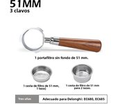 Bottomless Portafilter 51mm For Delonghi Ec680 Ec685 With Replacement Filter Basket Espresso Machine Tools Barista Accessories