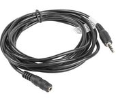 CABLE ESTÉREO LANBERG CA-MJFJ-10CC-0030-BK JACK 3.5MM MACHO A JACK 3.5MM HEMBRA - 3 METROS
