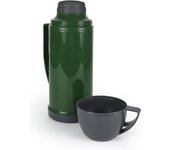 THERMOSPORT - Termo Plástico con Taza 1L, Acero Inoxidable - Aislante para Bebidas Calientes y Frías - Diseño Moderno - Portátil