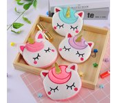 Kawaii New Cartoon Plush Unicorn Coin Wallet Children's Birthday Gift Mini Round Zero Wallet Girl Wallet